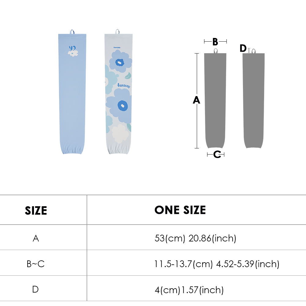 Women's Loose Printed Sun Protection Arm Sleeves UPF 50+