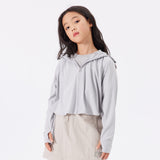 Kid's Sun Protection Hooded Cape for 4-13 Years Boys Girls UPF 50+