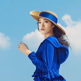 US Stock Women's Wide Brim Floppy Foldable Roll up Straw Hat UPF 50+