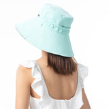 Women's Large Brim UV Protection  Reversible Double-Side-Wear Bucket Hat UPF 50+