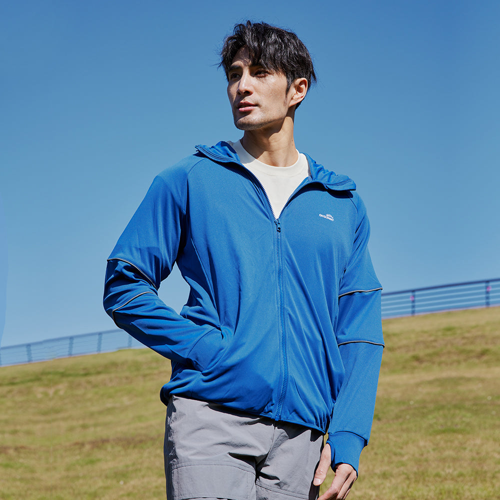 Men's Sun Protection Clothing Hooded Jacket High-Collar UPF50+
