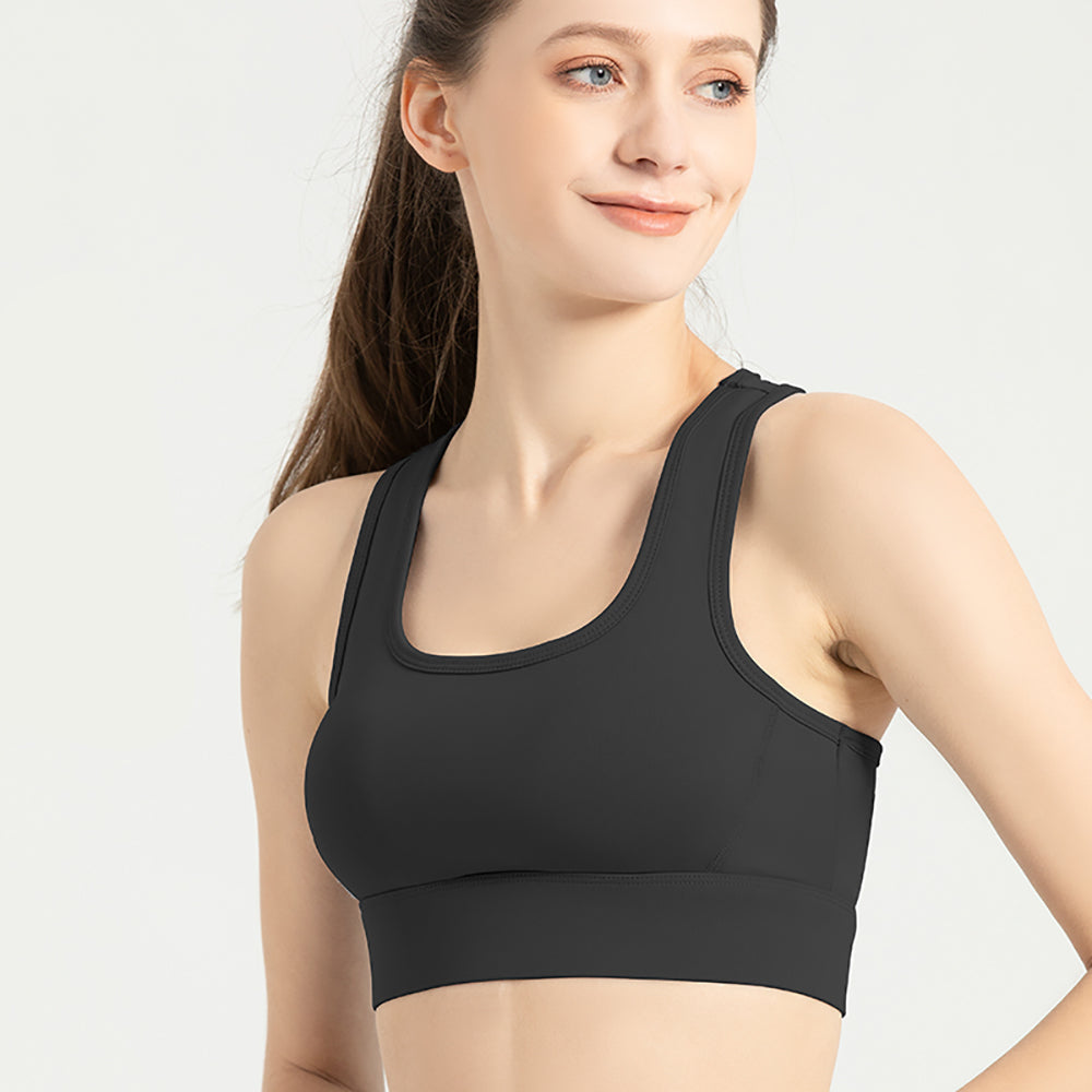 US Stock Sports Workout Yoga Bra Wireless Supportive Crop Tank Tops