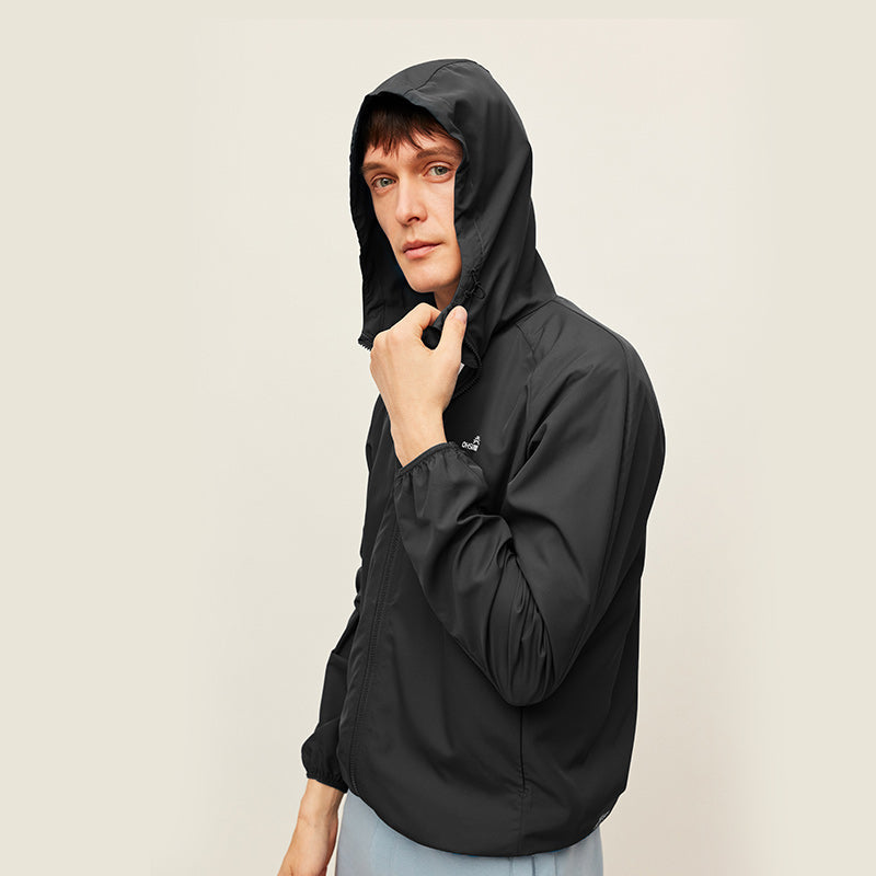 Men's Sun Protection Hoodie Ultra Light Long Sleeve Outdoor Jacket UPF 50+