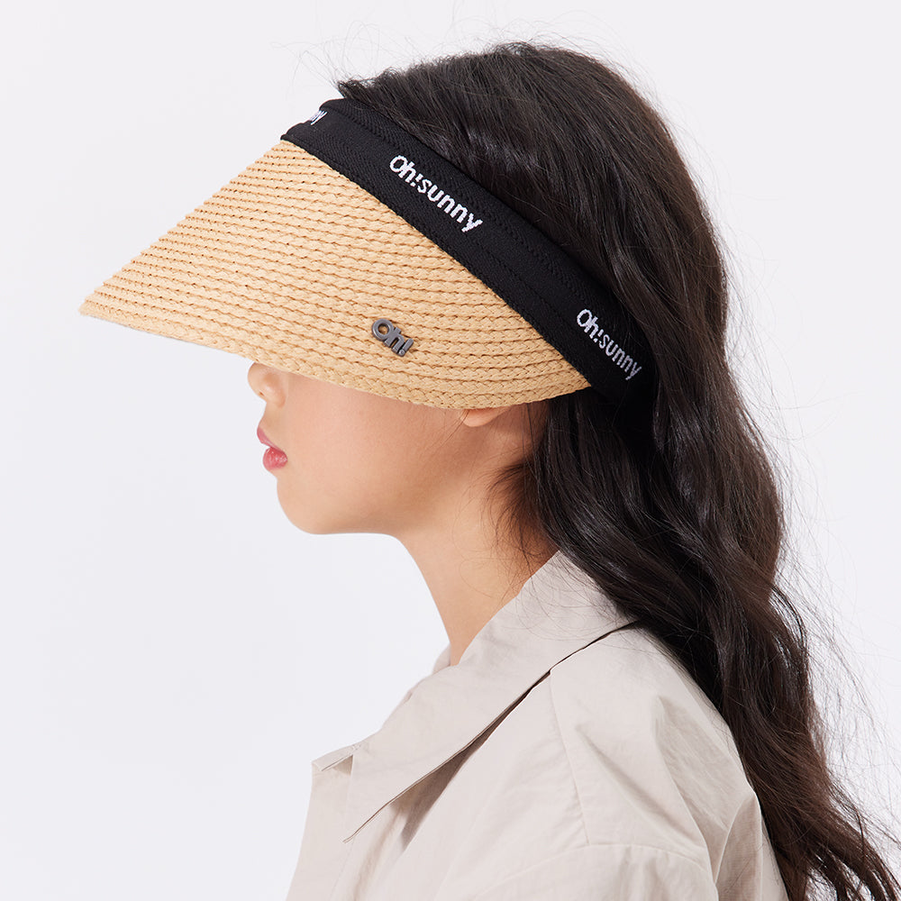 Kid's Wide Brim Sun Visor Cap UPF 50+ Sun Protection Straw Hat