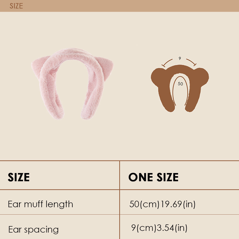 Winter Warm Earmuffs Soft Plush Ear Warmer Cover for Women