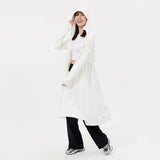 Women's Sun Protection Hoodie Long Sleeve Full Cover Cooling Mid Length Long Trench UPF 50+