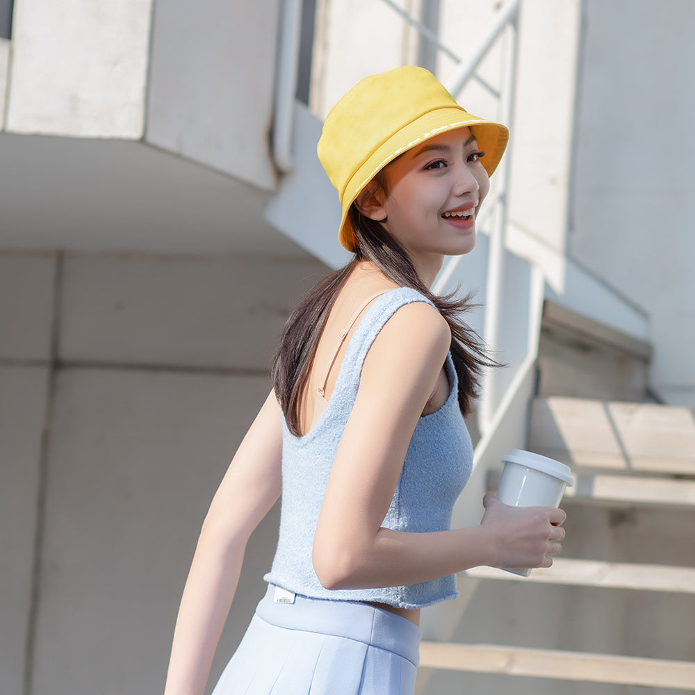 Women's Denim Packable Summer Travel Beach Bucket Hat UPF 50+