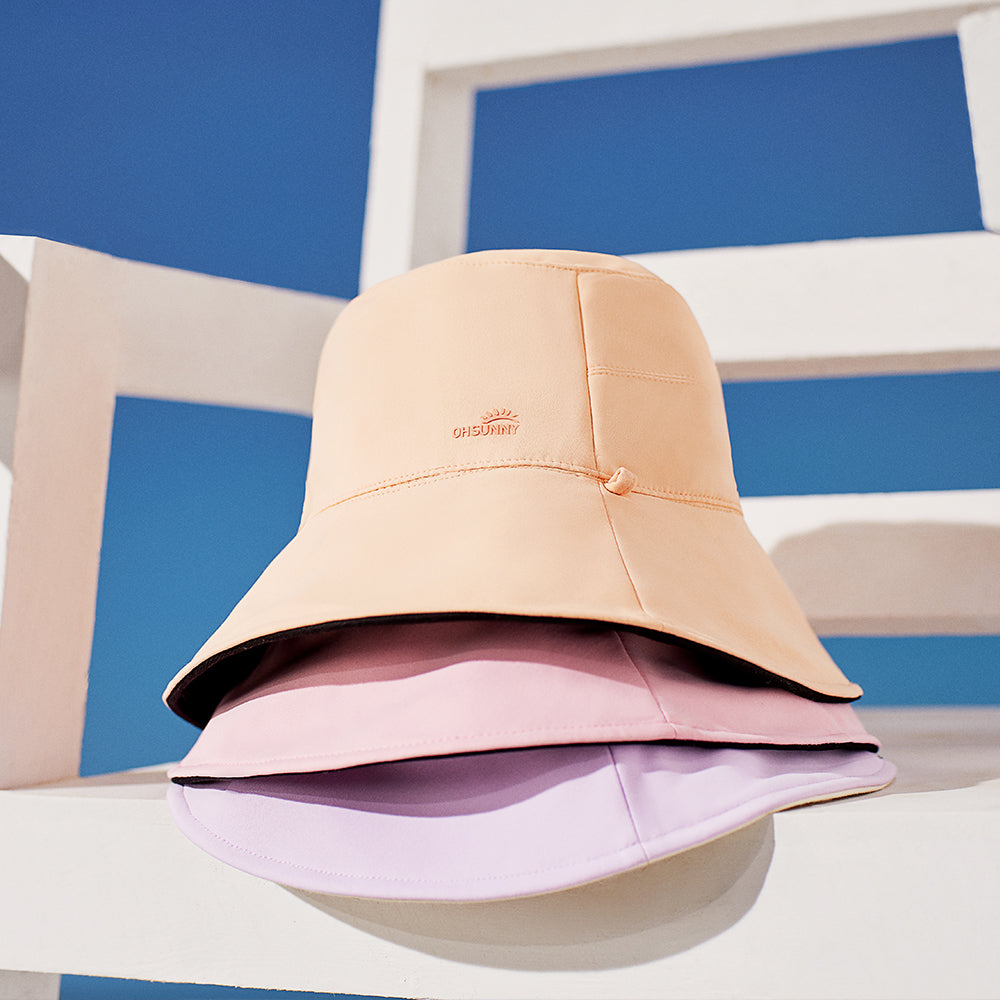 Women's Large Brim UV Protection  Reversible Double-Side-Wear Bucket Hat UPF 50+
