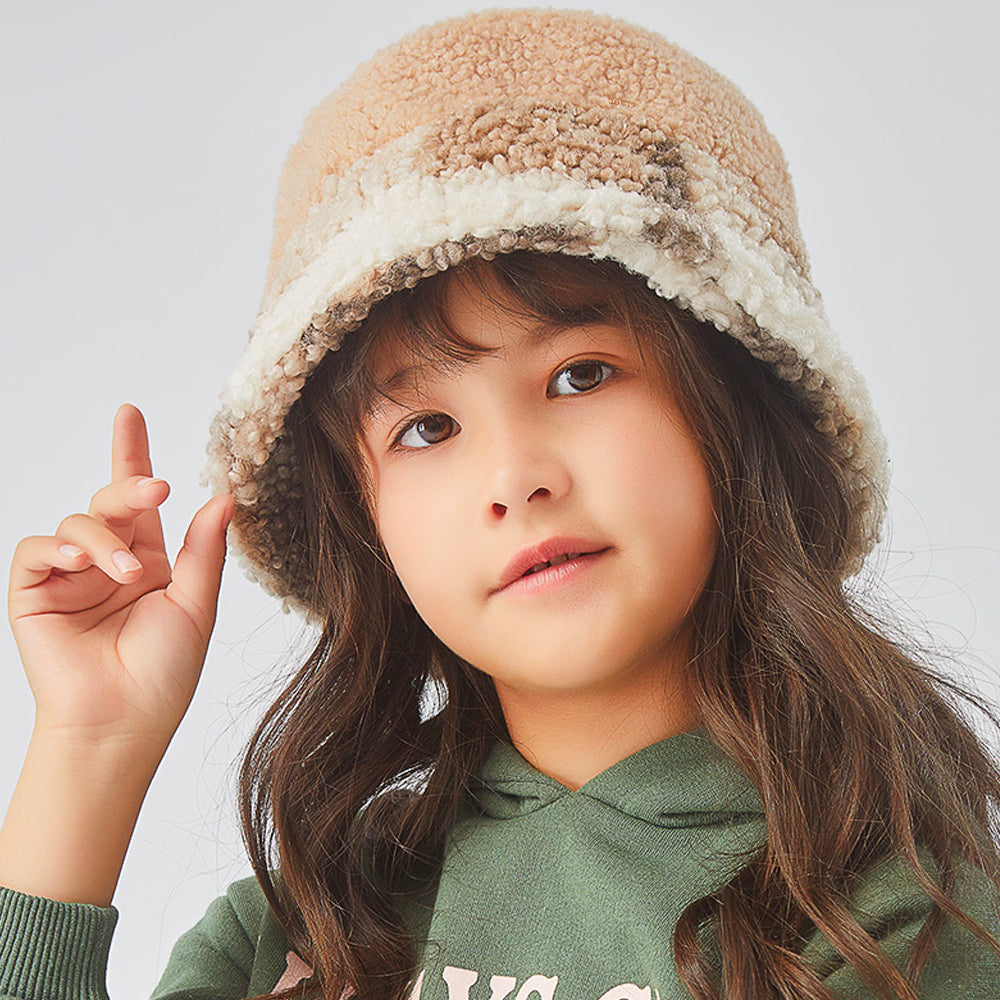 Kid's Plush Bucket Hat UPF 50+ Winter Warm Caps