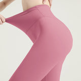 US Stock High-Waist Leggings Anti-Chafing Seams Ankle Sports Yoga Pants
