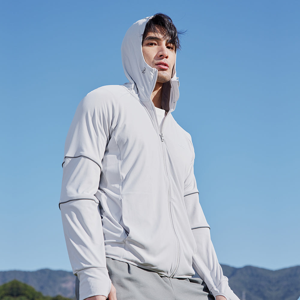 Men's Sun Protection Clothing Hooded Jacket High-Collar UPF50+