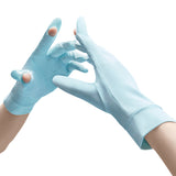 Women's Summer Anti-Ultraviolet Thin Section Breathable Non-Slip Outdoor Cycling Full-Finger Short Gloves