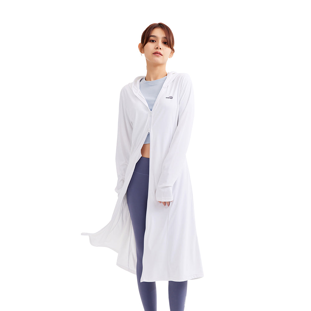 Women's Sun Protection Hoodie Mid-Long Dress UPF 50+ Jacket