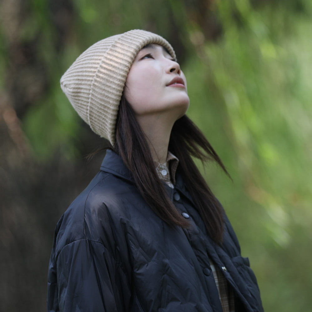 Women's Winter Sheep Wool Heated Knit Hat