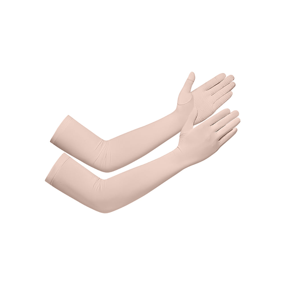 US Stock Sunscreen Gloves Summer-Long Outdoor Anti-Ultraviolet Arm Guard UPF 50+