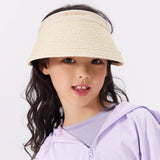 Kid's Wide Brim Sun Visor Cap UPF 50+ Sun Protection Straw Hat