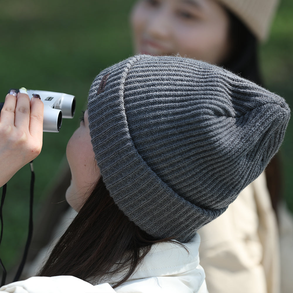 Women's Winter Sheep Wool Heated Knit Hat