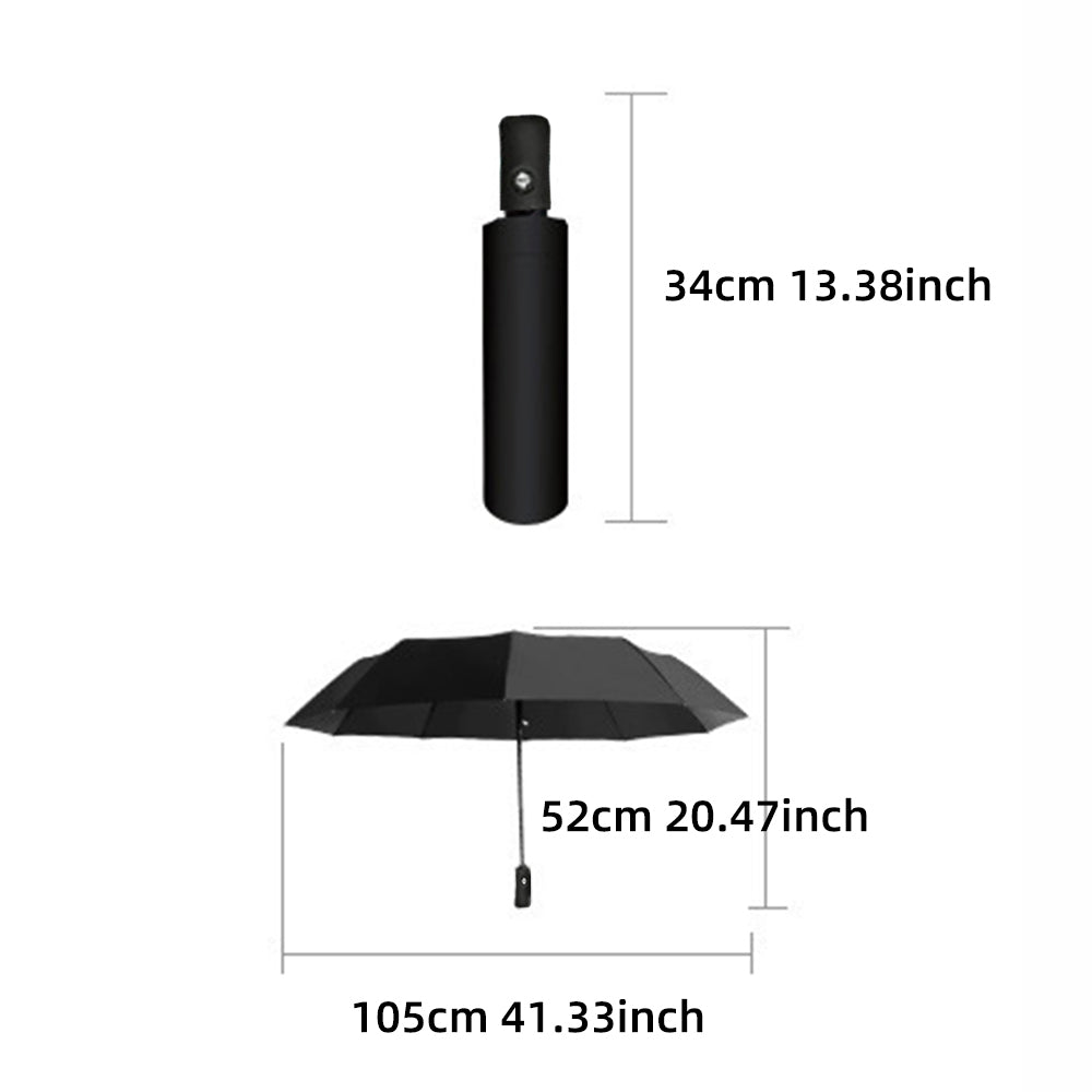 41 Inch Automatic Travel Umbrella for Rain Folding Strong Windproof Umbrella