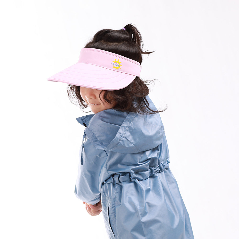 US Stock Kid's Large Brim Visor Cap UPF 50+ for 4-12 Years Old