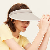 Women' Empty Top Large Brim Sun Visor Hat UPF50+