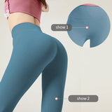 US Stock High-Waist Leggings Anti-Chafing Seams Ankle Sports Yoga Pants