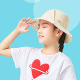 Kid’s Splicing Straw Hat UPF 50+ Sun Protective