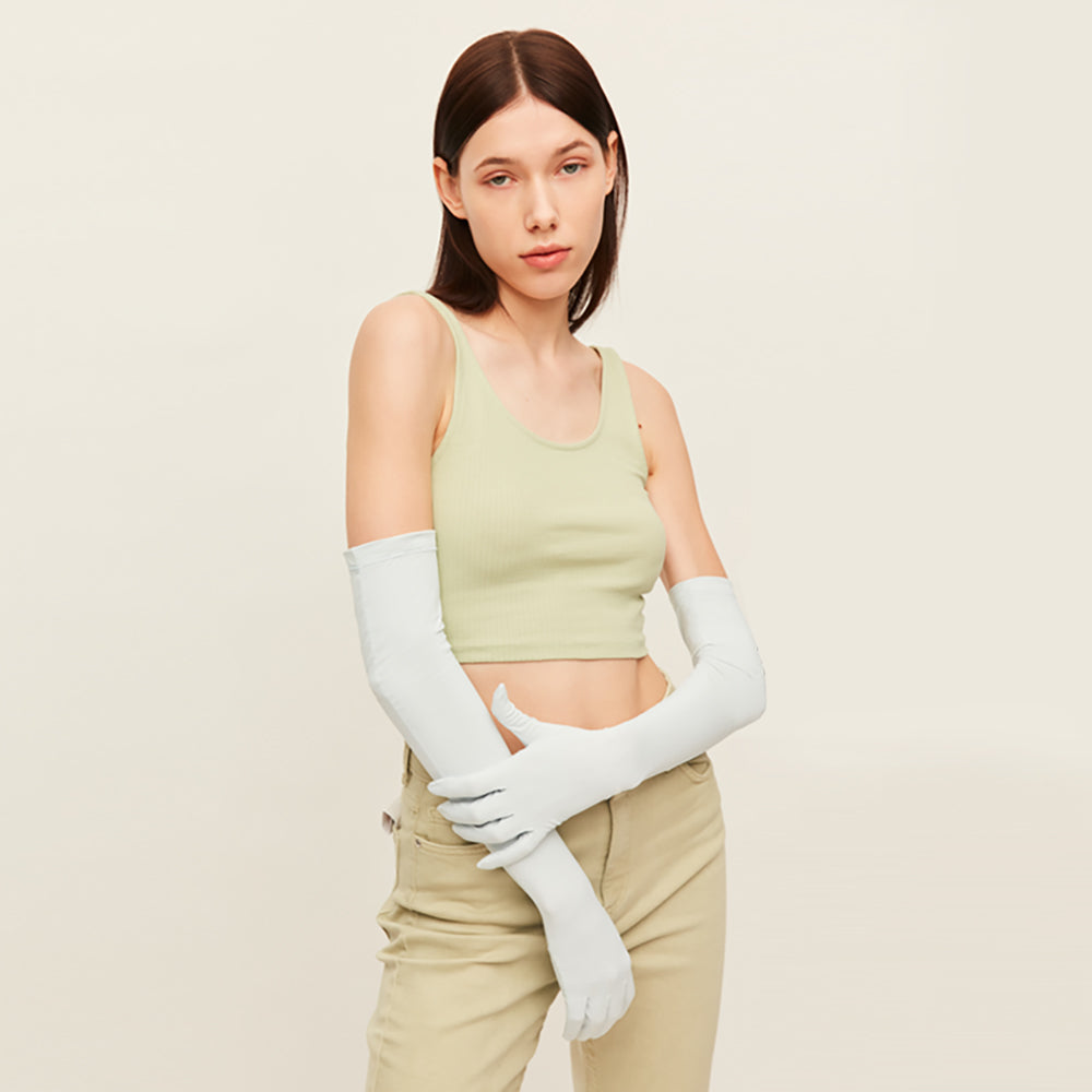 Women's Long Arm Sleeves Sun Protection Gloves UPF 50+