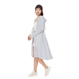 Women's Sun Protection Hoodie Long Sleeve Full Cover Cooling Mid Length Long Trench UPF 50+