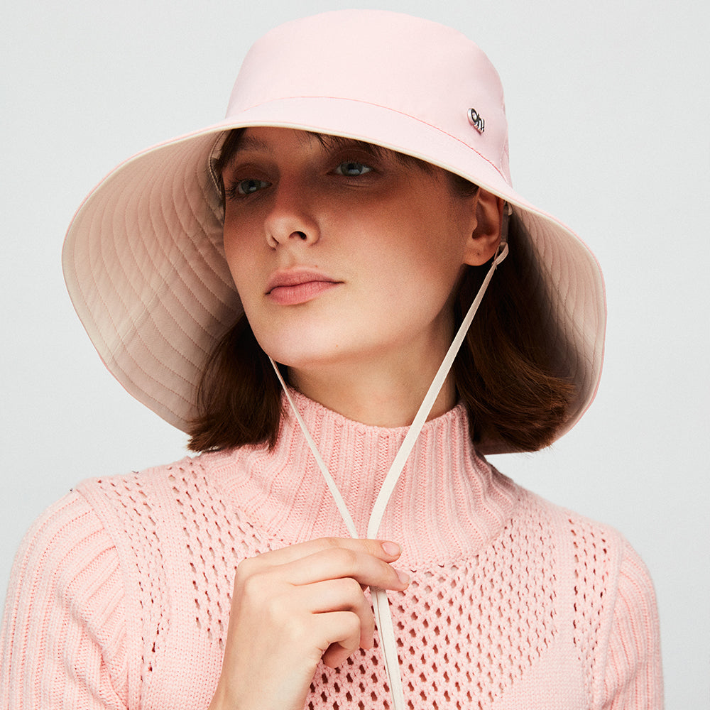 Women's Large Brim Bucket Hat Reversible Sun Cap UPF50+ Waterproof
