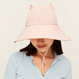 Women's Large Brim Sun Hat with Bear Ear UPF 50+