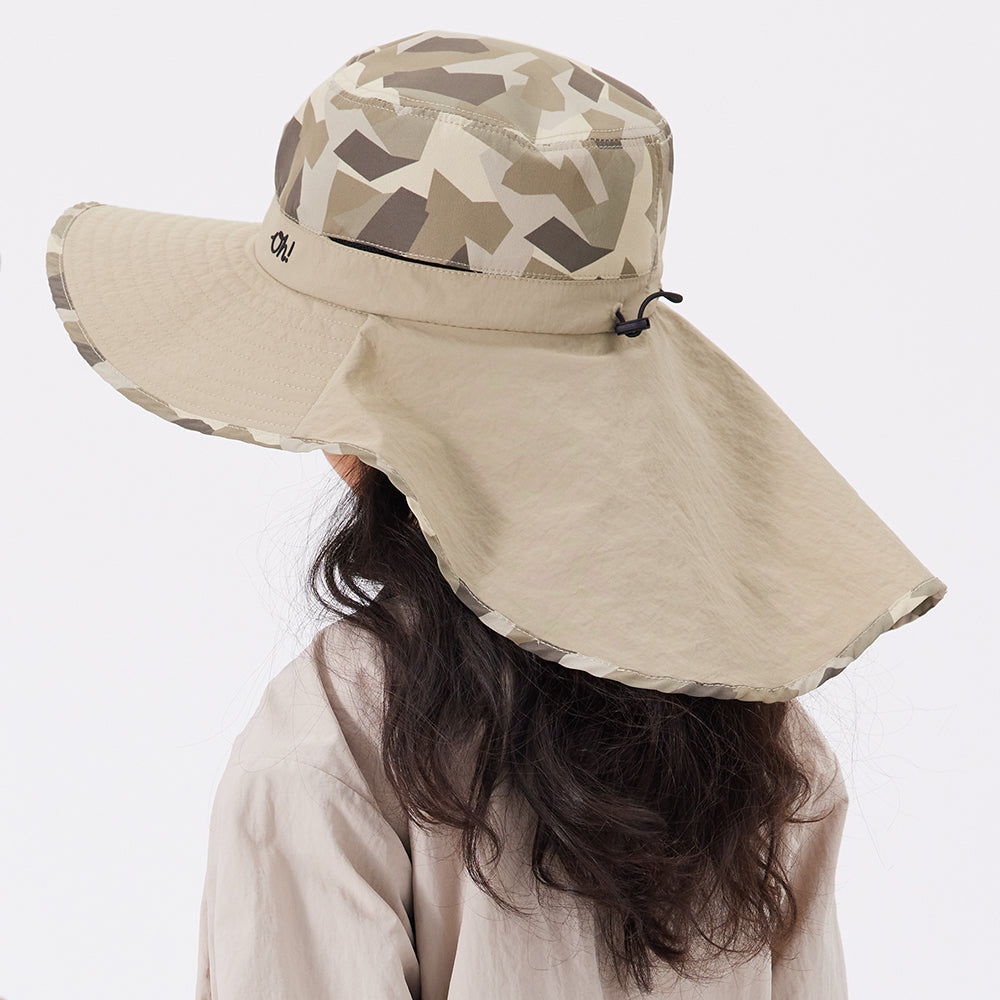 Kid’s Bucket Hat with Neck Flap and Strap UPF 50+