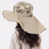 Kid’s Bucket Hat with Neck Flap and Strap UPF 50+