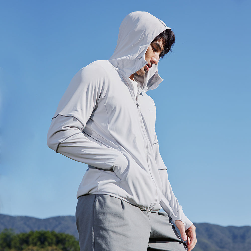 Men's Sun Protection Clothing Hooded Jacket High-Collar UPF50+
