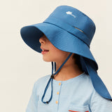 Kid's Sun-protective Bucket Hat with Neck Flap UPF 50+