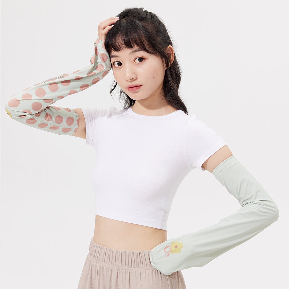 Women's Loose Printed Sun Protection Arm Sleeves UPF 50+