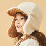Kid's Plush Trapper Cap Reversible Winter Warm Bomber Hat