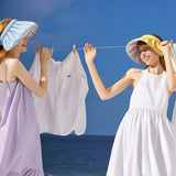 Sun Protection Wide Brim Foldable Hats Roll-Up Headband Visor UPF 50+