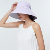 Women's Large Brim UV Protection  Reversible Double-Side-Wear Bucket Hat UPF 50+