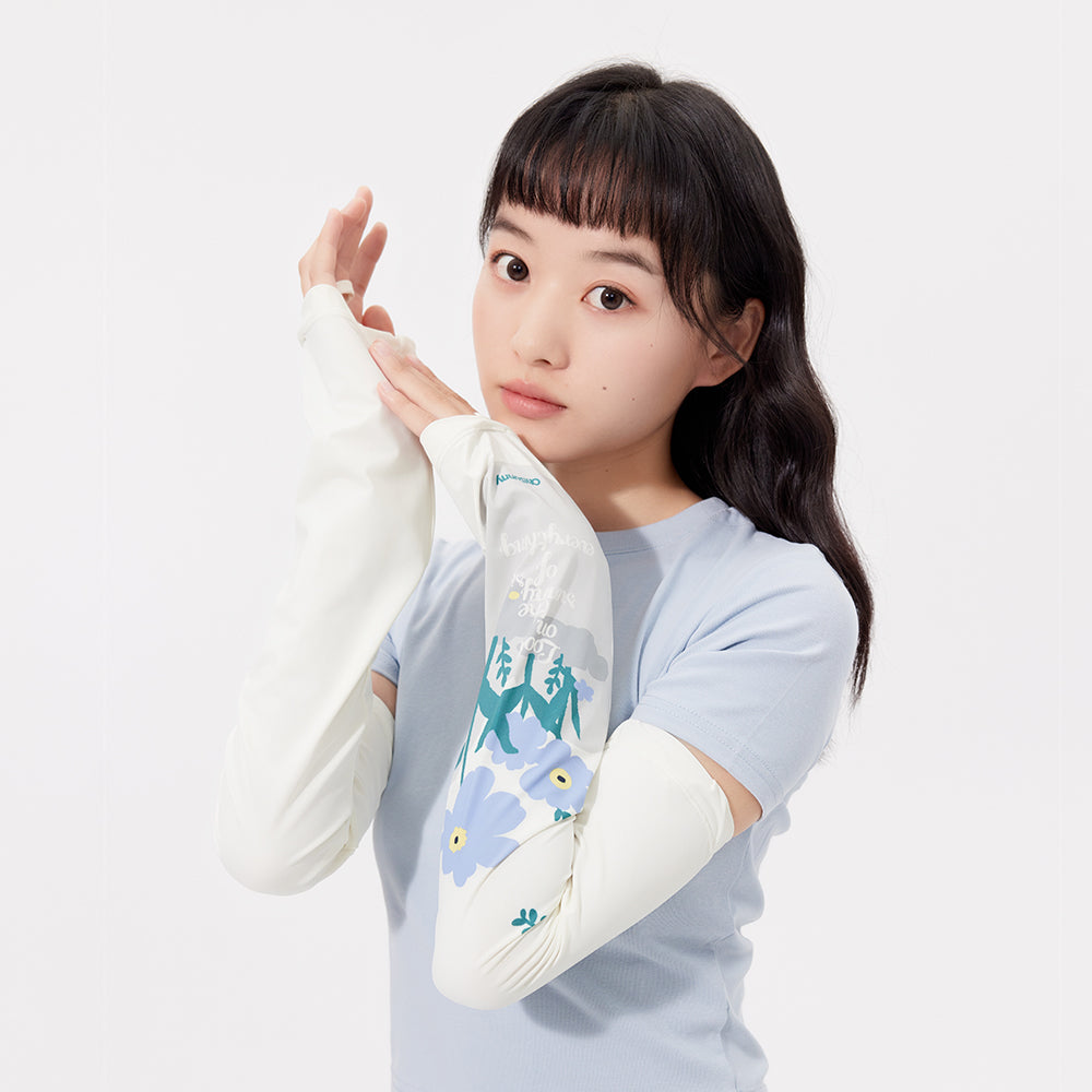 Women's Loose Printed Sun Protection Arm Sleeves UPF 50+