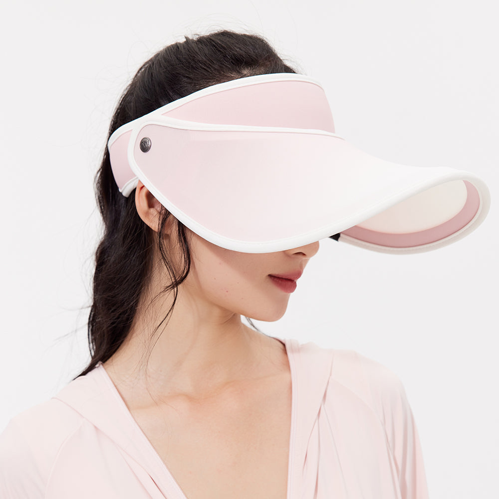 Unisex Empty Top Visor Hat UV Protection UPF 50+ with Adjustable Wide Brim