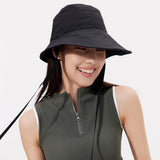 Sun Protection Bucket Hat with Chin Strap UPF 50+