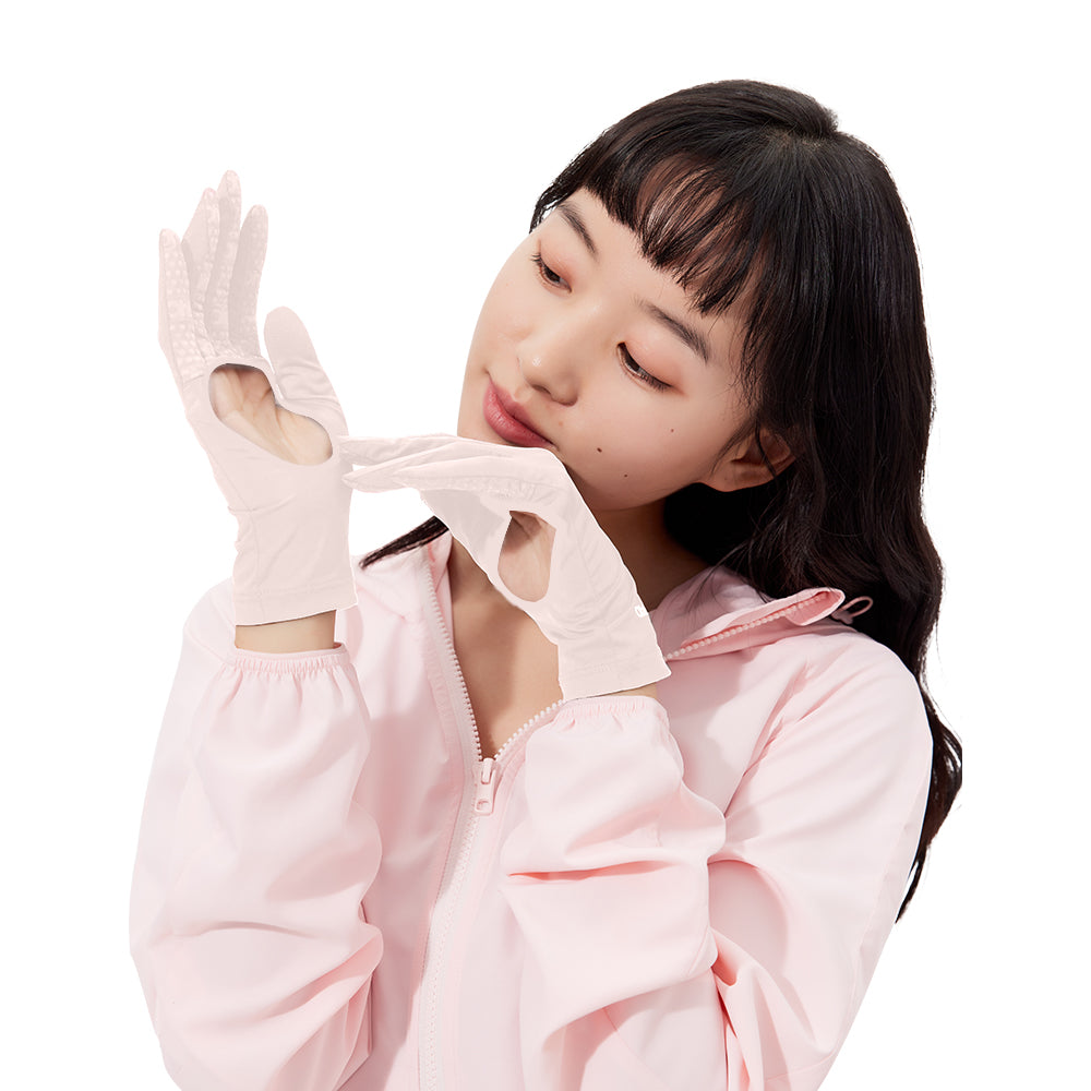 Women's Anti-UV Empty Palm Gloves Sun Protective UPF 50+ Breathable Mittens