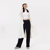 Women's Sun Protection Hoodie Long Sleeve Full Cover Cooling Mid Length Long Trench UPF 50+