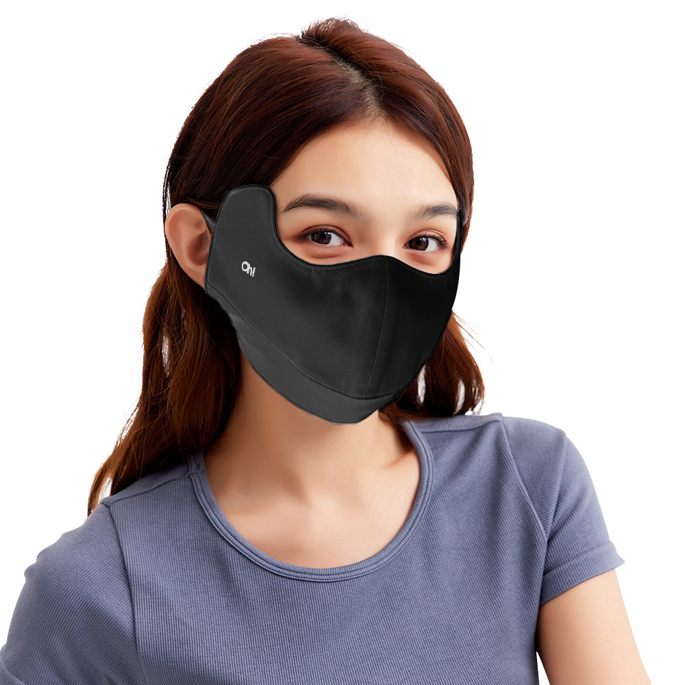 US Stock Breathable Sunscreen Face Mask with Mouth Opened UPF 50+