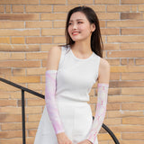 Women's Cooling Sports Compression Quick Dry UV Sun Protection Gardient Arm Sleeves UPF 50+