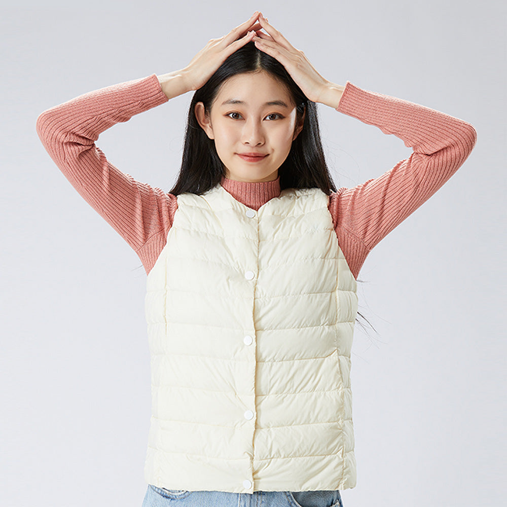 Women's Padded Down Vest Warm for Winter Fall