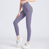 US Stock High-Waist Leggings Anti-Chafing Seams Ankle Sports Yoga Pants