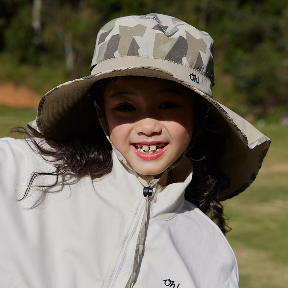 Kid’s Bucket Hat with Neck Flap and Strap UPF 50+