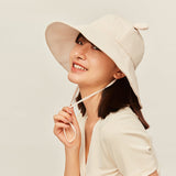 Women's Large Brim Sun Hat with Bear Ear UPF 50+