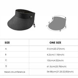 Unisex Wide Brim Visor Cap UPF 50+ Sun Protection Beach Hat